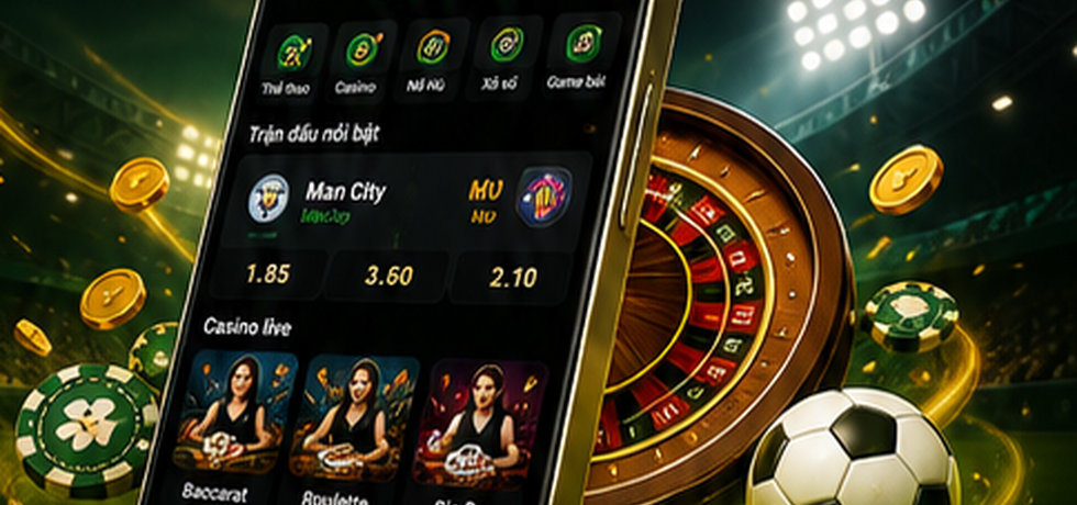 Giao diện WIN79 trên điện thoại với thể thao và casino
